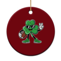 St Patrick's Day Lucky Shamrock Football Ceramic Ornament Sport Lover Gift - Wonder Print Shop