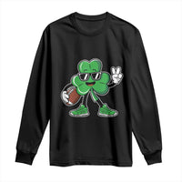St Patrick's Day Lucky Shamrock Football Long Sleeve Shirt Sport Lover Gift