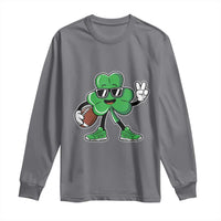 St Patrick's Day Lucky Shamrock Football Long Sleeve Shirt Sport Lover Gift