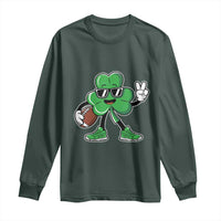 St Patrick's Day Lucky Shamrock Football Long Sleeve Shirt Sport Lover Gift