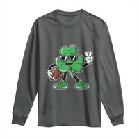 St Patrick's Day Lucky Shamrock Football Long Sleeve Shirt Sport Lover Gift