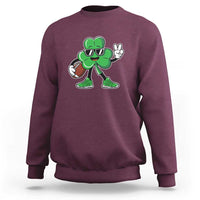 St Patrick's Day Lucky Shamrock Football Sweatshirt Sport Lover Gift