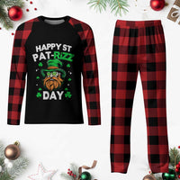 Happy St Pat Rizz Day Plaid Pajama Set Funny St. Patrick's Day Leprechaun - Wonder Print Shop
