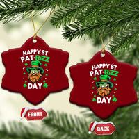 Happy St Pat Rizz Day Ceramic Ornament Funny St. Patrick's Day Leprechaun - Wonder Print Shop