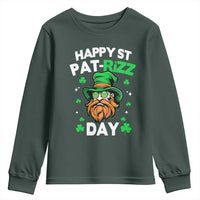 Happy St Pat Rizz Day Youth Sweatshirt Funny St. Patrick's Day Leprechaun