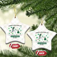 St Patrick's Day Lucky L&D Nurse Ceramic Ornament Labor And Delivery Shamrock - Wonder Print Shop