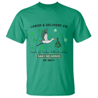 St Patrick's Day Lucky L&D Nurse T Shirt Labor And Delivery Shamrock
