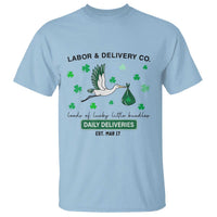 St Patrick's Day Lucky L&D Nurse T Shirt Labor And Delivery Shamrock