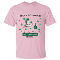 St Patrick's Day Lucky L&D Nurse T Shirt Labor And Delivery Shamrock