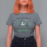 St Patrick's Day Lucky L&D Nurse T Shirt For Women Labor And Delivery Shamrock