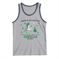 St Patrick's Day Lucky L&D Nurse Tank Top Labor And Delivery Shamrock