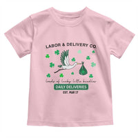 St Patrick's Day Lucky L&D Nurse Toddler T Shirt Labor And Delivery Shamrock