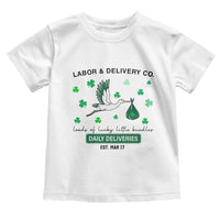 St Patrick's Day Lucky L&D Nurse Toddler T Shirt Labor And Delivery Shamrock