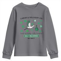 St Patrick's Day Lucky L&D Nurse Youth Sweatshirt Labor And Delivery Shamrock