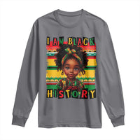 I Am Black History Long Sleeve Shirt Month Black Melanin Kids Girls