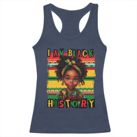 I Am Black History Racerback Tank Top Month Black Melanin Kids Girls