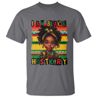 I Am Black History T Shirt Month Black Melanin Kids Girls