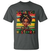 I Am Black History T Shirt Month Black Melanin Kids Girls
