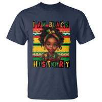 I Am Black History T Shirt Month Black Melanin Kids Girls