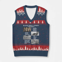 Black Wall Street V-Neck Knit Sweater Vest Loads Of Luck Lucky Tractor Truck - Wonder Print Shop