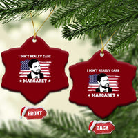 Funny JD Vance Ceramic Ornament I Don't Really Care Margaret American Flag - Wonder Print Shop