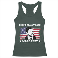 Funny JD Vance Racerback Tank Top I Don't Really Care Margaret American Flag