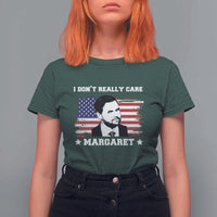 Funny JD Vance T Shirt For Women I Don't Really Care Margaret American Flag