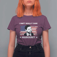 Funny JD Vance T Shirt For Women I Don't Really Care Margaret American Flag