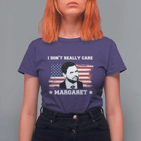 Funny JD Vance T Shirt For Women I Don't Really Care Margaret American Flag