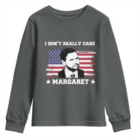 Funny JD Vance Youth Sweatshirt I Don't Really Care Margaret American Flag