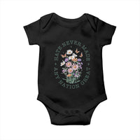 Hate Never Made Any Nation Great Baby Onesie Botanical Floral Butterflies Retro