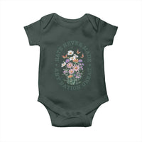 Hate Never Made Any Nation Great Baby Onesie Botanical Floral Butterflies Retro