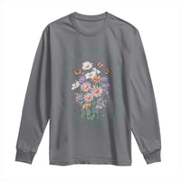 Hate Never Made Any Nation Great Long Sleeve Shirt Botanical Floral Butterflies Retro