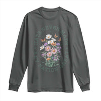 Hate Never Made Any Nation Great Long Sleeve Shirt Botanical Floral Butterflies Retro