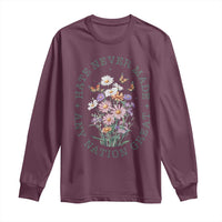 Hate Never Made Any Nation Great Long Sleeve Shirt Botanical Floral Butterflies Retro
