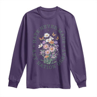 Hate Never Made Any Nation Great Long Sleeve Shirt Botanical Floral Butterflies Retro