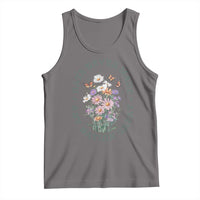 Hate Never Made Any Nation Great Tank Top Botanical Floral Butterflies Retro