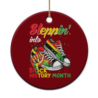 Stepping Into Black History Month Ceramic Ornament Black Girls Sneakers - Wonder Print Shop