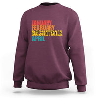 January February Basketball April Retro Season Apparel Sweatshirt - Wonder Print Shop