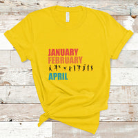 January February Basketball April Retro Season Apparel T-Shirt - Wonder Print Shop