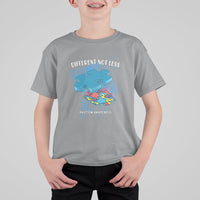 Autism Awareness Different Not Less Support Autism Spectrum Kid T-Shirt - Wonder Print Shop