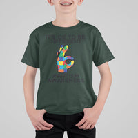 Autism Awareness Acceptance It's Ok To Be Different Kid T-Shirt - Wonder Print Shop