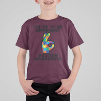 Autism Awareness Acceptance It's Ok To Be Different Kid T-Shirt - Wonder Print Shop