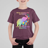 What Make You Different Autism Elephant Mom Autism Awareness Kid T-Shirt - Wonder Print Shop