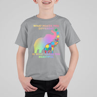 What Make You Different Autism Elephant Mom Autism Awareness Kid T-Shirt - Wonder Print Shop