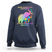 What Make You Different Autism Elephant Mom Autism Awareness Sweatshirt - Wonder Print Shop