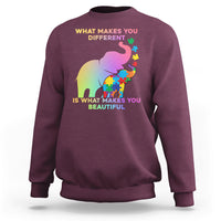 What Make You Different Autism Elephant Mom Autism Awareness Sweatshirt - Wonder Print Shop