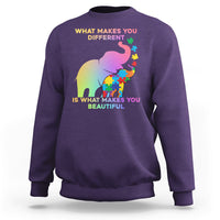 What Make You Different Autism Elephant Mom Autism Awareness Sweatshirt - Wonder Print Shop