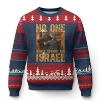 No One Wants To Fight For Israel Ugly Christmas Sweater America First Veteran Message Anti War