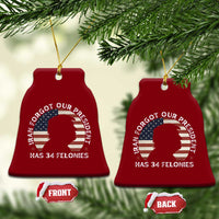 Iran Forgot Our President Has 34 Felonies Ceramic Ornament Funny Political Satire Patriotic